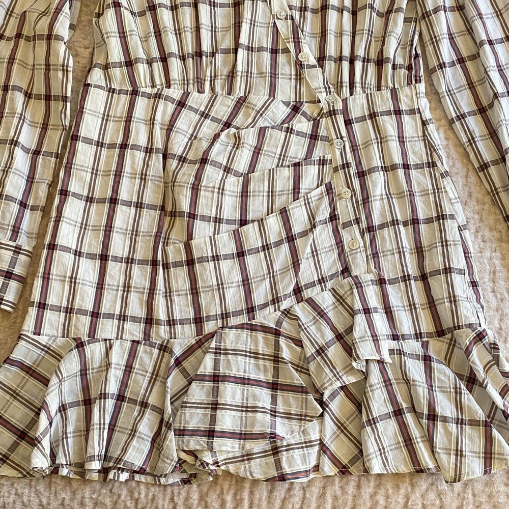 Veronica Beard Plaid Ruffle Dress - Picture 4 of 9